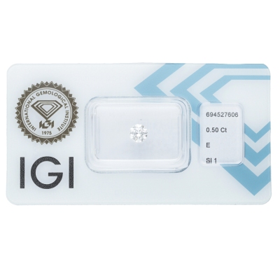 IGI Certified Diamond   CT 0,50   E   SI 1   