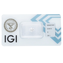 IGI Certified Diamond   CT 0,50   D   VS 1