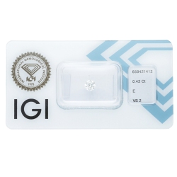 IGI Certified Diamond   CT 0,42   E   VS 2