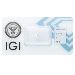 IGI Certified Diamond   CT 0,40   E   VS 2