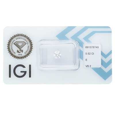 IGI Certified Diamond   CT 0,52   E   VS 2      
