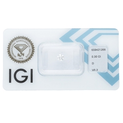 IGI Certified Diamond   CT 0,30   D   VS 2
