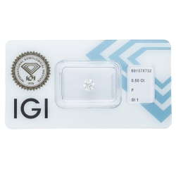 IGI Certified Diamond   CT 0,50   F   SI 1