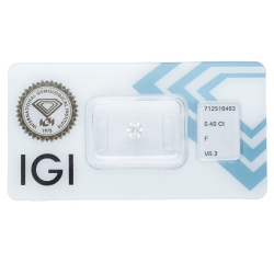 IGI Certified Diamond   CT 0,40   F   VS 2