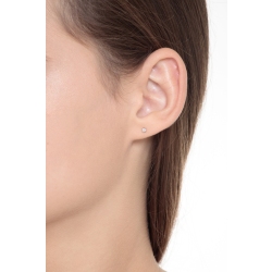 White gold 18k 4 prongs diamond stud earrings 2