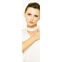 Personalized bracelet LOVE in white gold and diamonds 2