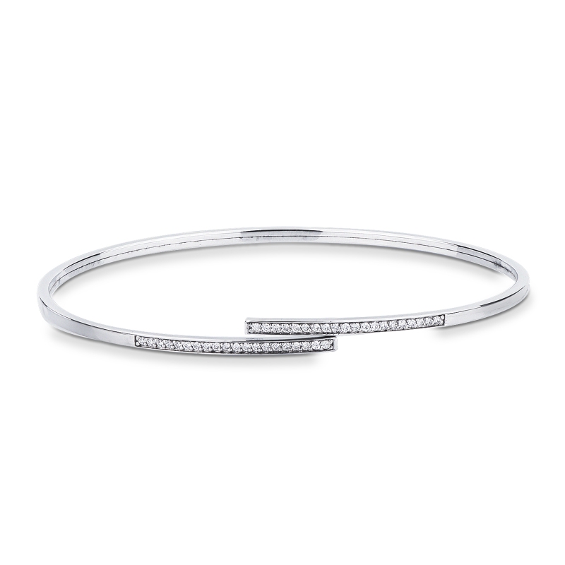 Bangle with diamonds in white gold 18k Bangle with diamonds in white gold 18k