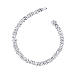 Diamond bracelet in white gold 18k
