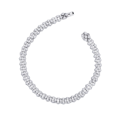 Diamond bracelet in white gold 18k