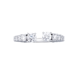 White gold 18k ring with diamonds 2