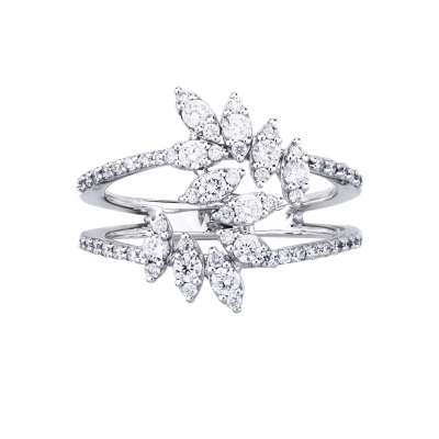 Designer ring white gold 18k with diamonds 