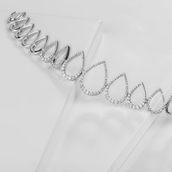 18k White Gold Bracelet with Diamonds Drops 2