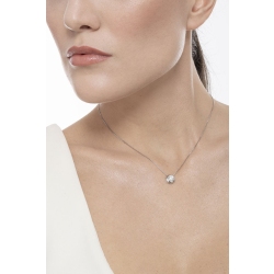 18k white gold full bezel solitaire necklace with 0.40 ct diamond 2