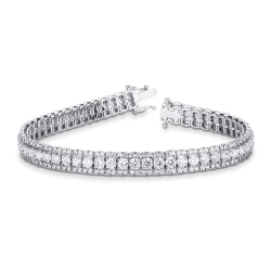 Tennis bracelet with diamonds in white gold 18k