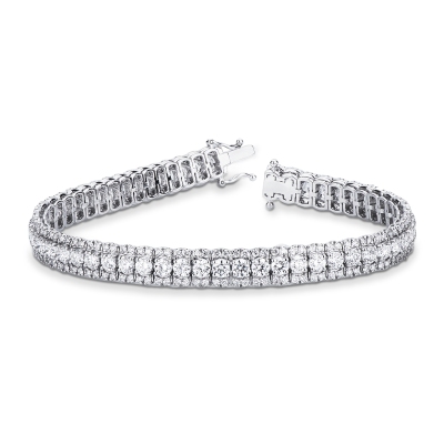 Tennis bracelet with diamonds in white gold 18k 