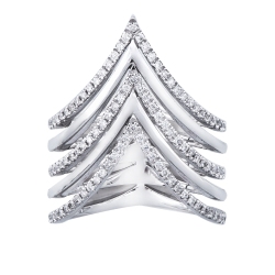 Band ring white gold 18k with diamonds 2