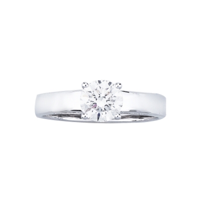 18k white gold solitaire IGI diamond, 0.90 ct