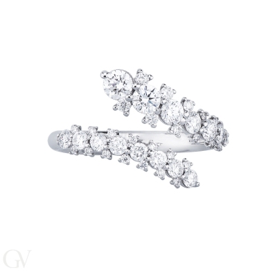 TOI et MOI ring in white gold 18k with diamonds