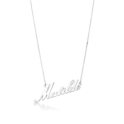 Customizable necklace in 18k white gold, MATILDE