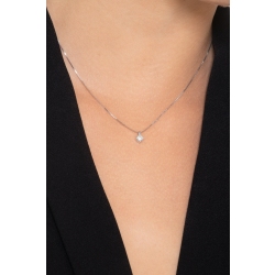 18k white gold solitaire necklace with 0.20 ct diamond 2
