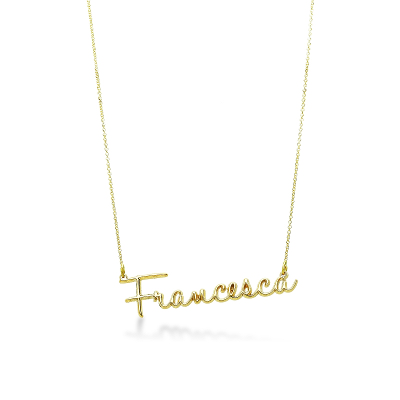 Customizable necklace in 18k yellow gold, FRANCESCA Customizable necklace in 18k yellow gold, FRANCESCA