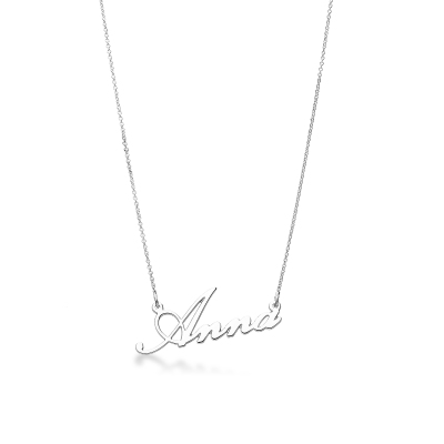 Customizable necklace in 18k white gold, ANNA