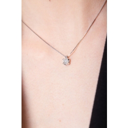 18k white gold solitaire necklace with diamond 0.50 ct 2