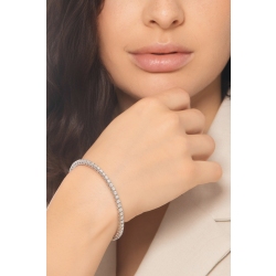 18k white gold elastic tennis bracelet with diamonds 2