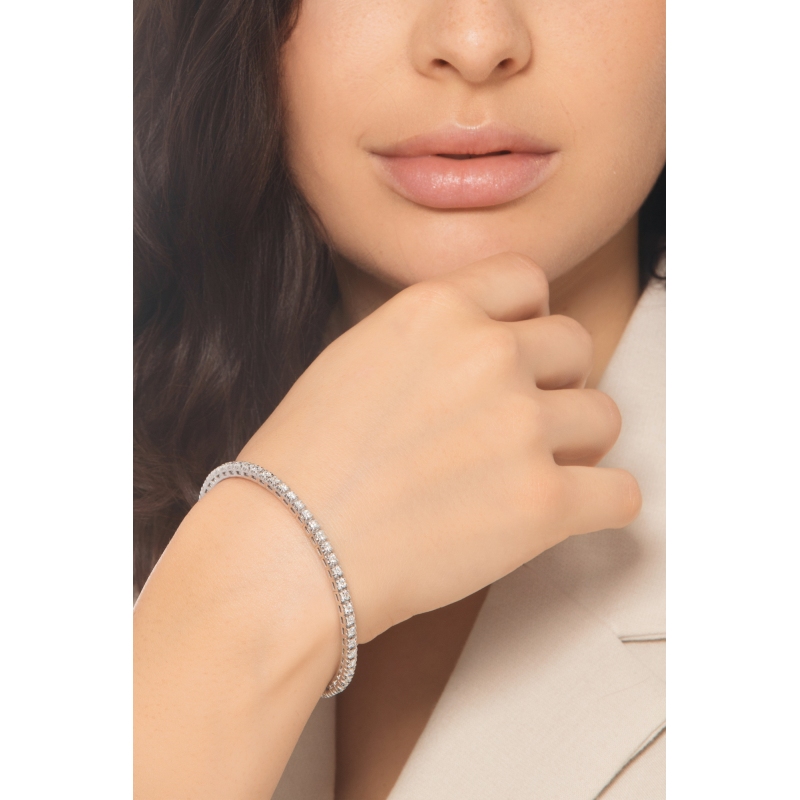 18k white gold elastic tennis bracelet with diamonds 18k white gold elastic tennis bracelet with diamonds