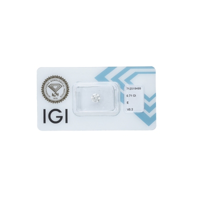 IGI Certified Diamond   CT 0,71  E   VS 2