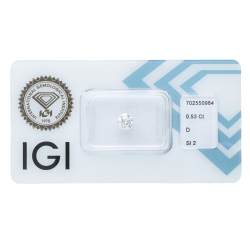 IGI Certified Diamond   CT 0,53   D   SI 2