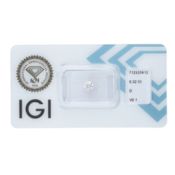 IGI Certified Diamond   CT 0,32   D   VS 1