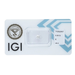 IGI Certified Diamond   CT 0,30   E   VS 2