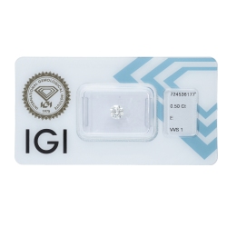 IGI Certified Diamond   CT 0,50   E   VVS 1