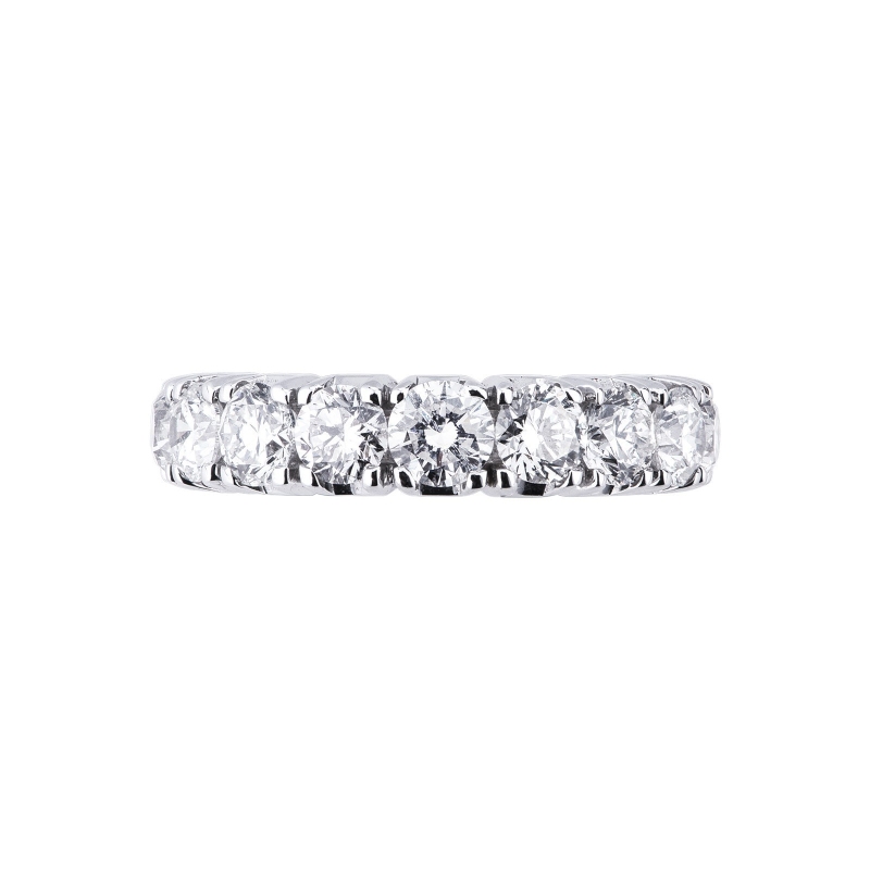 Eternity diamond ring white gold 18k 