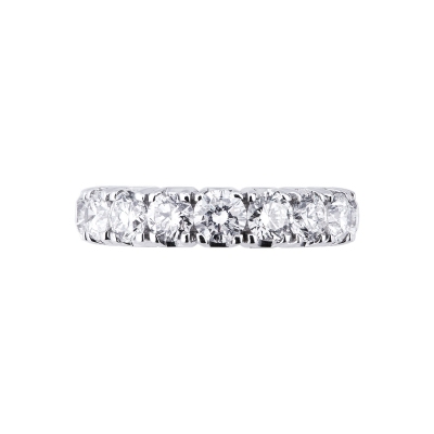 Eternity diamond ring white gold 18k 