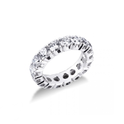 Eternity diamond ring white gold 18k
