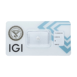 IGI Certified Diamond   CT 0,30   D   VVS 2