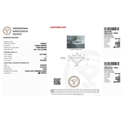 IGI Certified Diamond   CT 0,30   F   VS 1 2
