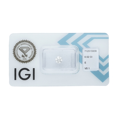 IGI Certified Diamond   CT 0,52   E   VS 1