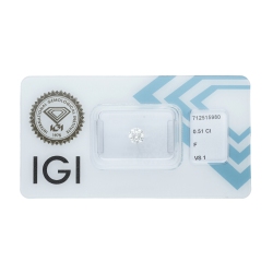IGI Certified Diamond   CT 0,52   F   VS 1
