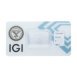 IGI Certified Diamond   CT 0,51   F   VVS 1