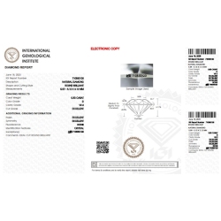 IGI Certified Diamond   CT 0,50   D   VS 2 2