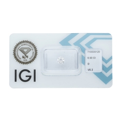 IGI Certified Diamond   CT 0,50   D   VS 2