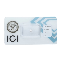 IGI Certified Diamond   CT 0,30   D   VS 1