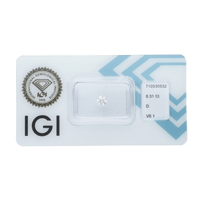 IGI Certified Diamond   CT 0,31   D   VS 1