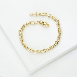 Gold chain bracelet in 18kt yellow gold 2