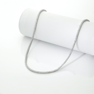 18kt white gold diamond tennis necklace