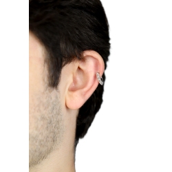 Decorative studs cuff earring in 18kt white gold 2