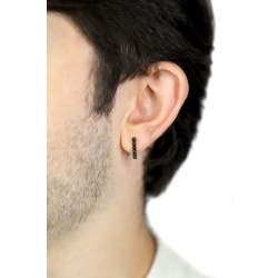 Single U-shaped earring in 18kt white gold 2